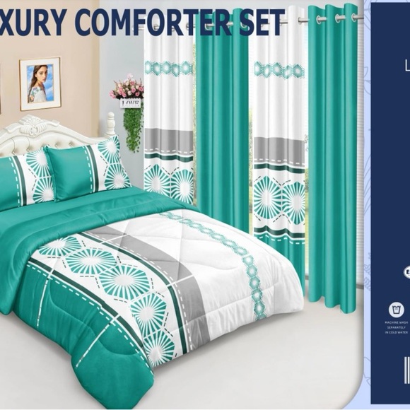 Luxury Red Comforter Set - Picture 5 of 10